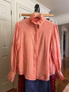 Koch Phoebe top coral fleur XS 100% cotton
